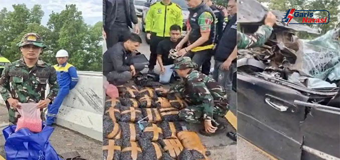 Kecelakaan di Tol Lampung Ungkap 194.631 Ekstasi, Sopir Kabur