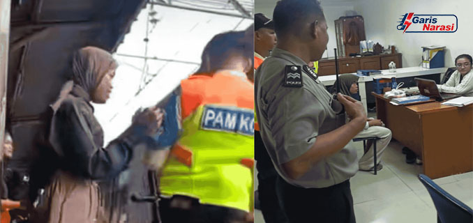Viral Perempuan Dorong Satpam Nyaris Tertabrak KRL di Stasiun Gang Sentiong